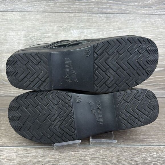 Dansko Professional Black Metallic Patent Leather Women’s Sz 8.5-9/EU 39 Clogs - Picture 8 of 10